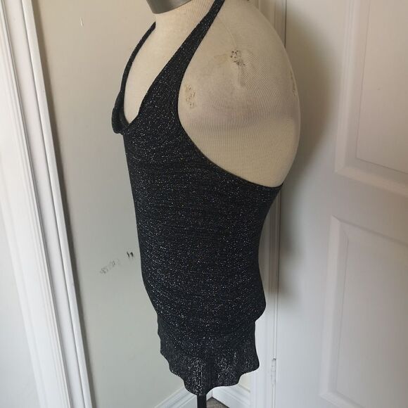 Carriere Studio Ladies Glitter Halter Top & Heart Earrings Medium Black - Picture 9 of 16